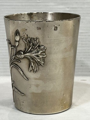 TIMBALE ARGENT MASSIF POICON MINERVE ART  NOUVEAU FRENCH SILVER GOBLET 1900 - Picture 3 of 10