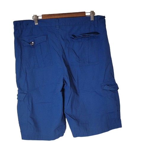 Pantalones Cortos Carga Southpole Talla 36 Azul Ligero Denim Largos Sueltos Bolsillos - Imagen 2 de 6