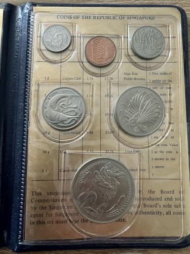 1984 Singapore Uncirculated Coin Set Year Of The Rat 6 Coins - Picture 3 of 9