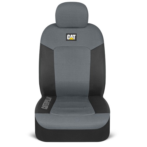 CAT Gray & Black Seat Covers For Cars, Trucks, & SUV - Set of (2) MeshFlex Ca... - Picture 7 of 7