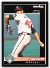 1992 Pinnacle #55 Mark Wohlers RP, Rookie Prospect Atlanta Braves 3AB