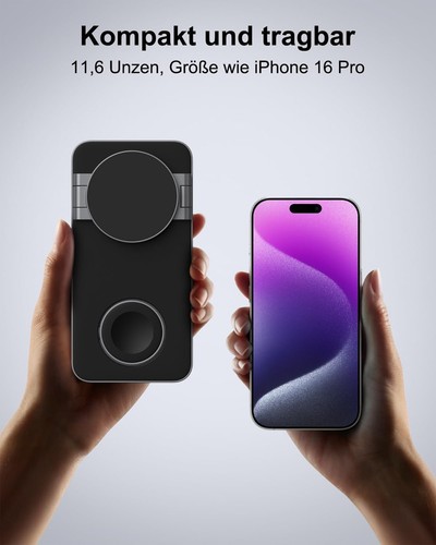 Ladestation iPhone Apple Watch 3in1 MagSafe Ladegerät Induktive Wireless Charger - Bild 43 von 46