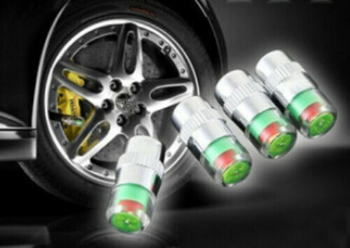 Car Auto Air Tyre Valve Caps Pressure Monitor Alert Cover car Bikes 36PSI - Bild 5 von 12