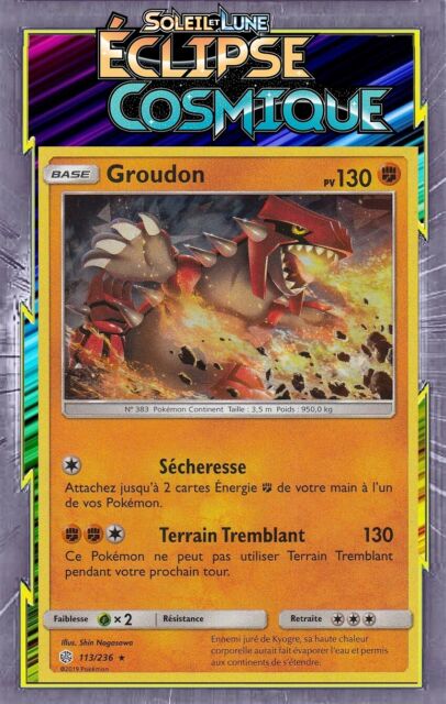 Groudon Holo Deck Promo-SL12:Éclipse Cosmique - 113/236 - Carte Pokemon Neuve Fr Groudon Holo Deck Promo-SL12:Éclipse Cosmique - 113/236 - Carte Pokemon Neuve Fr