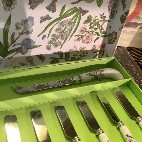 Portmeirion~Giardino Botanico~Coltello per formaggio/(6) Spreader~BG1108~NUOVO/IN SCATOLA~SPEDIZIONE GRATUITA - Foto 2 di 6