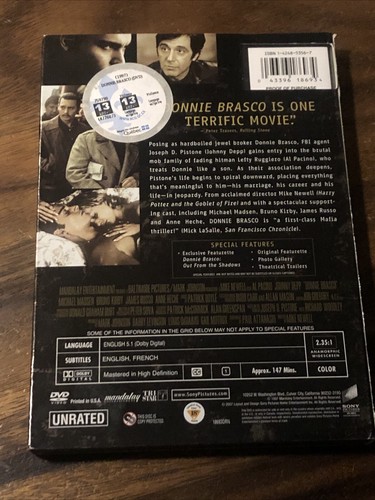 Donnie Brasco (DVD, 2007, Extended Cut) With Protective Box Sleeve - Bild 2 von 2