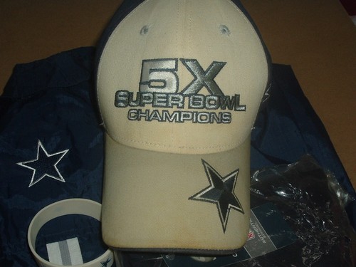 Dallas Cowboys Bekleidung Fanpaket großes Shirt 2XL Windbreaker Hose Hut Halskette - Bild 5 von 23