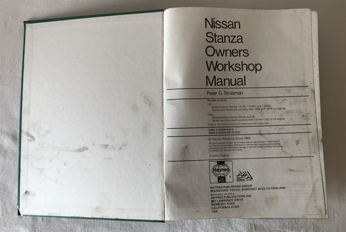 Datsun Stanza 1982-83 1598cc -1809cc Haynes 824 Owners Workshop Manual 1984 - Imagen 4 de 12