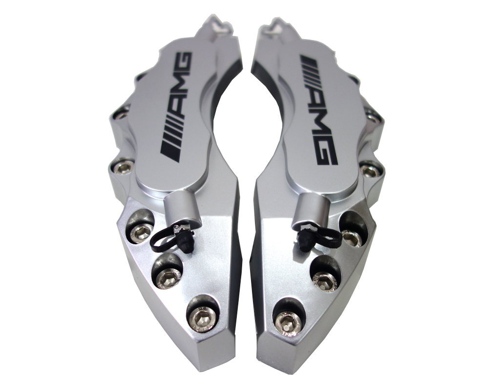 BIG amp; MEDIUM SILVER CAR BRAKE CALIPER COVER AMG LOGO 4PCS L+M FIT MERCEDES-BENZ | eBay