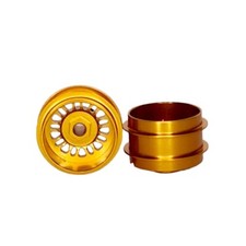 Staffs STAFFS146 BBS Deep Dish Aluminum Air Wheels 16.9 x 10mm 2 Gold 1:32 Part