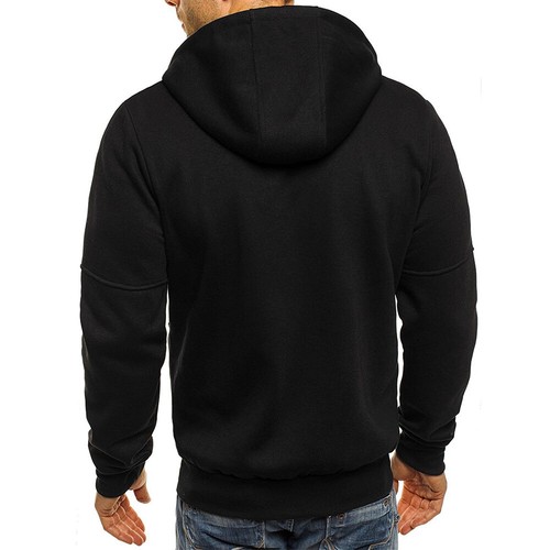 Mens Fleece Cardigan Hoodies Zip Up Hooded Jumper Coat Jacket Sweater Top - Picture 7 of 15