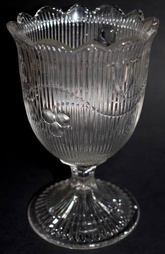 McKee Bellflower & Fine Rib klar EAPG Löffel 1860er Feuerstein Glas Kostenloser Versand - Bild 9 von 9
