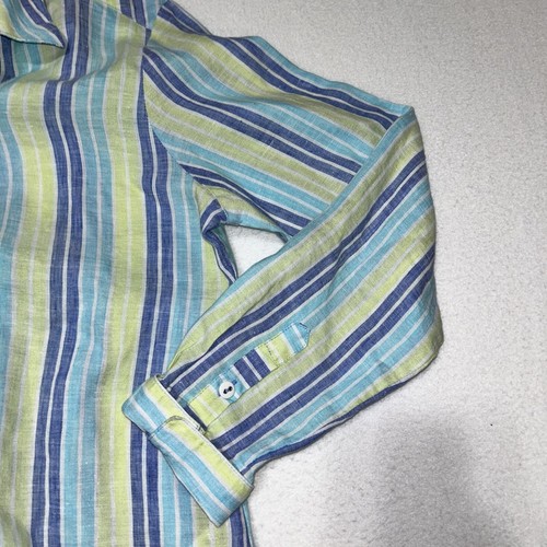 Foxcroft Damen Bluse Größe 10 Gestreift Mehrfarbig Strand - Bild 4 von 6