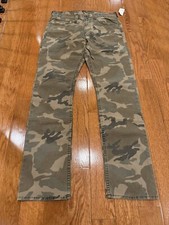 Boys Pacsun Camo Pants 31 x 32 Regular Wash Gravels Slim NWT new Camouflage