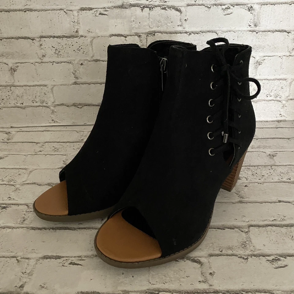 Botas de gamuza negras Catherine's botines talla 7W nuevas con etiquetas Foto 2 de 4