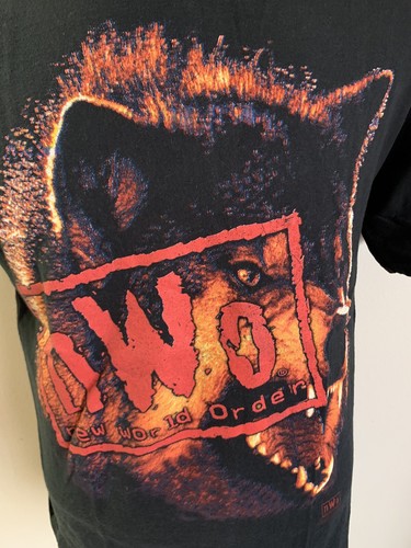 VTG NWO WWF Wrestling Wolf Pack Large Print T Shir