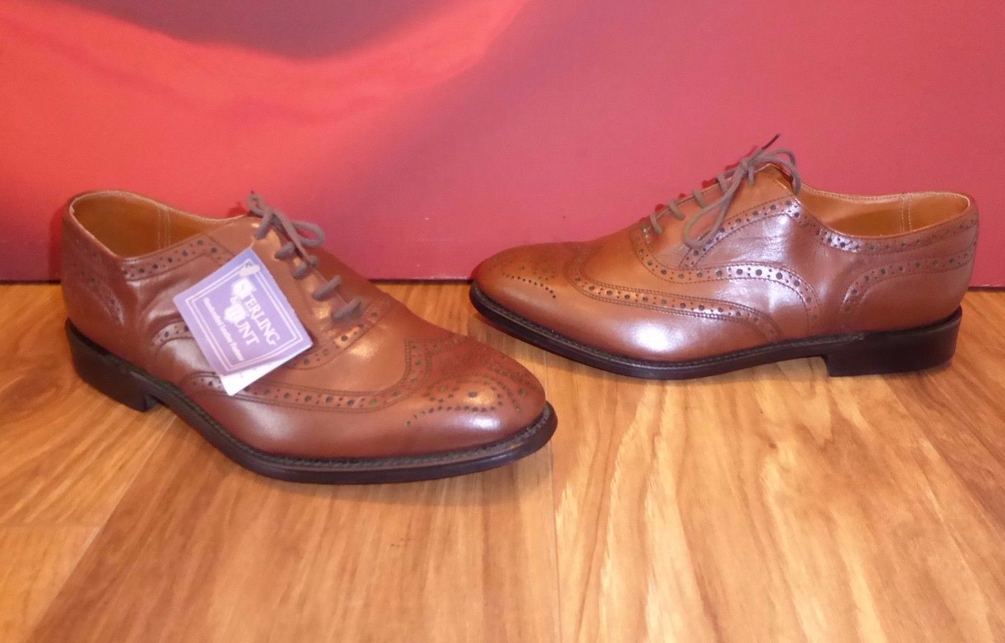 25 Vintage STERLING & HUNT Brown leather broque shoes UK 8.5 25 Vintage STERLING & HUNT Brown leather broque shoes UK 8.5