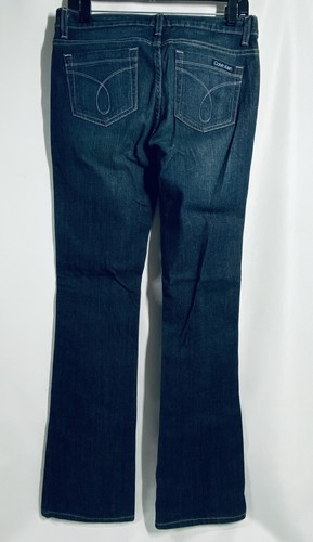 NWT Calvin Klein Jeans Women 4/32 Blue Stretch Low Rise Flare Denim Classic Pant - Picture 5 of 7
