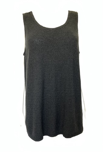 RARE Vtg Stephanie Schuster Black Knit Tank Sleeveless Tunic Top USA Size S VGC - Picture 13 of 16