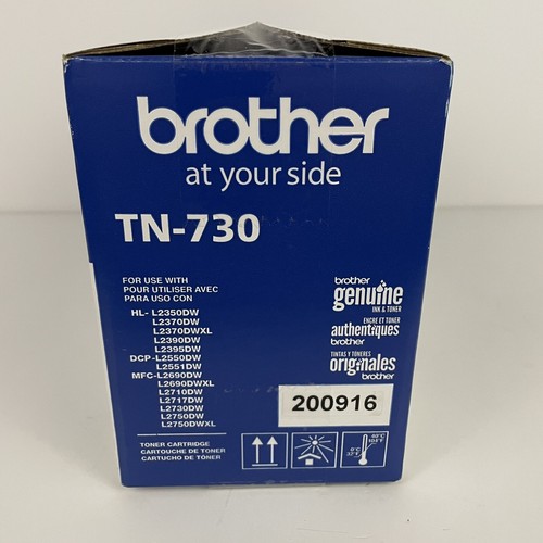 Cartucho de tóner de tinta negra genuino BROTHER TN730 nuevo sellado - Imagen 3 de 7