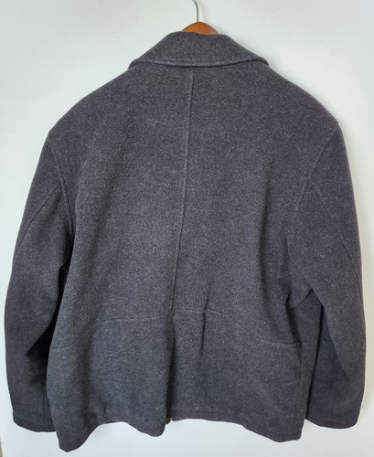 Columbia Wool Nylon Blended Peacoat Mens Large Flannel Lining Coat Jacket - Picture 9 of 13
