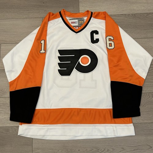 Philadelphia Flyers CCM Vintage Hockey Jersey Bobby Clarke Size 56 Retro Strap