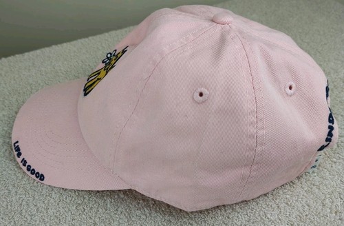 LIFE IS GOOD Flower Dog Kindness Is Free Hat Strapback Adjustable Pink Cotton - Picture 5 of 6