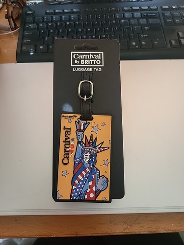 ROMERO BRITTO Carnival Cruise Freiheitsstatue Gepäck-/Rucksackanhänger - Neu mit Etikett - Bild 1 von 3