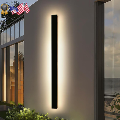 Modern Outdoor Wall Light 71inch Black Exterior Wall Mount Light Fixtures NEW