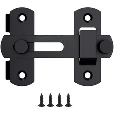 Heavy Duty 180 Degree Flip Sliding Latch Lock with Safety Lock Easy Install for