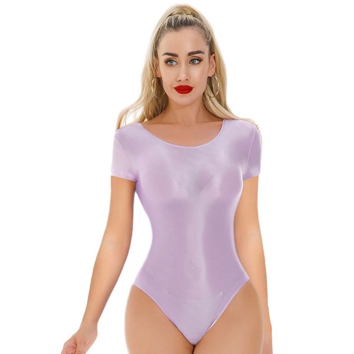 Costume da bagno donna lingerie tuta lucida unitard body taglio alto body - Foto 14 di 56