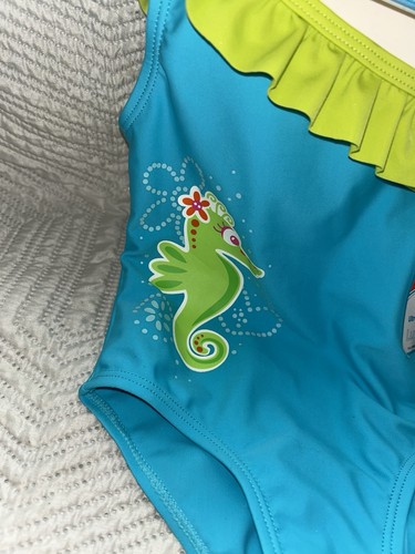 Sun Alert by Luv Gear Toddler Girls One (1) Piece Swimsuit Turquoise Size 2T NWT - Picture 6 of 12
