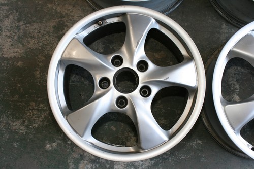 Porsche Factory OEM 17" 2000-2002 Boxster Front Rims Wheels 17x7 ET55 QTY 4 VW - Picture 4 of 12