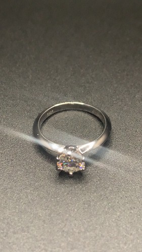 1 Carat Moissanite Solitaire Ring Size 6 925 Silver - Picture 7 of 11