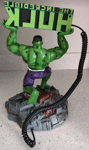 Teléfono parlante The Incredible Hulk Way Out Toys teléfono fijo de colección con caja probada - Imagen 4 de 15