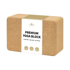 Cork Yoga Block, Natural Cork from Portuguese, Premium Brick 9"x6"x3", Eco-Fr...