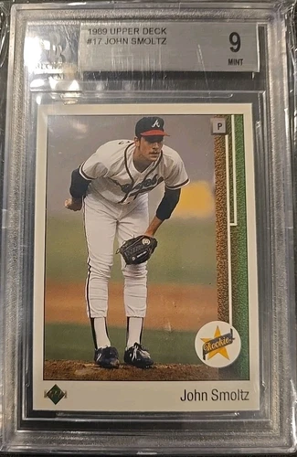 JOHN SMOLTZ #17 1989 Upper Deck ROOKIE RC BGS 9 MINT BRAVES