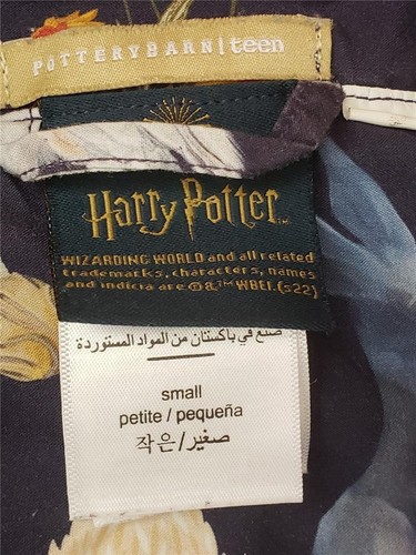 Harry Potter Teen Small Pottery Barn Pajamas Herbology Owls Magic Cotton 24" W - Picture 9 of 20