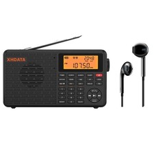 Portable Radio D-109 FM LW MW SW Bluetooth MP3 Shortwave Global Band w/ Earphone
