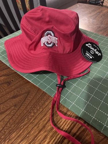 Neu mit Etikett Zephyr Ohio State Buckeyes Angler Buschhut Fischerhut Kappe NCAA, rot, L/XL