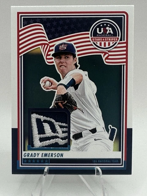 2025 USA Baseball Grady Emerson 1st 1/1 New Era Patch Argyle TX Top MLB Draft