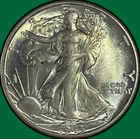 1943-S Walking Liberty Half Dollar Brilliant Uncirculated BU Coin #41780