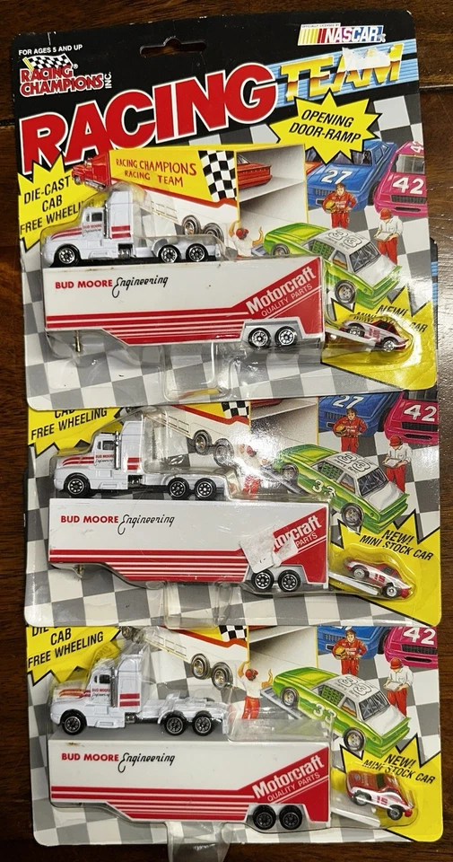 Lote de 88 furgonetas NASCAR escala 1:87, algunas con microcoche varios equipos Foto 3 de 4