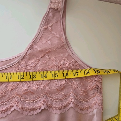 Vintage Dentelle Pink Satin And Lace Nightgown Womens Size L Lingerie USA - Picture 5 of 8