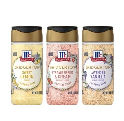 McCormick Bridgerton Finishing Sugar 3-Pack (Staw/Cream, Swt Lemon, Lav/Vanilla)