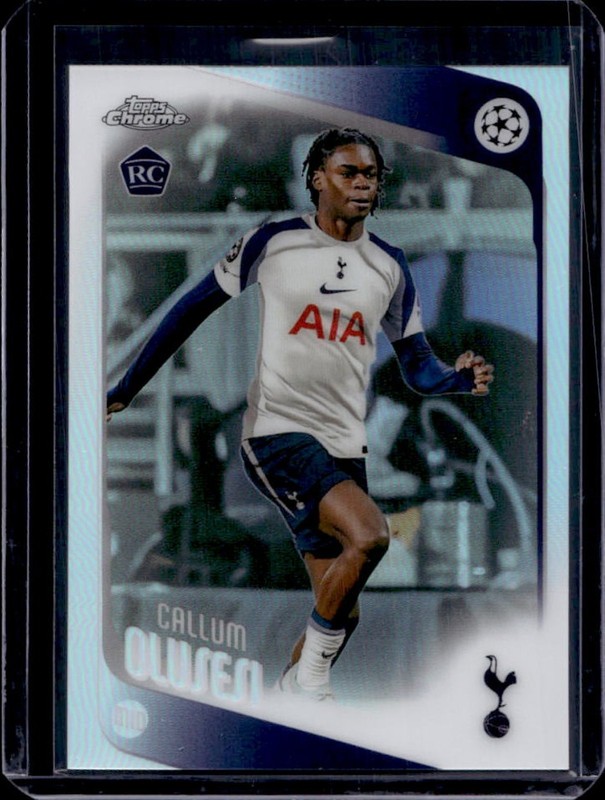 2025-26 Topps Chrome UEFA Callum Olusesi RC Refractor Rookie #134 Tottenham