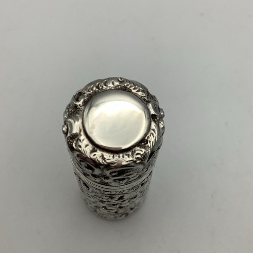 Solid Silver Scent Bottle Antique 1903 Hallmarked Chester Assay Fitted Case Box - Picture 12 of 17