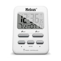 Mebus 25800 Digital Alarm Clock Rectangle White 12/24 Hour F°C Blue 69 x 96 x 45 - Picture 1 of 1