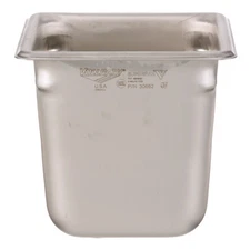 Vollrath 30662 Sixth Pan 1/6 SS 7"x6.5" Heat Distribution Cooking Storage
