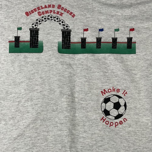 Vintage Siouxland Soccer Complex Shirt Mens XL Gray Limited Edition Soccer 90s - Picture 4 of 9